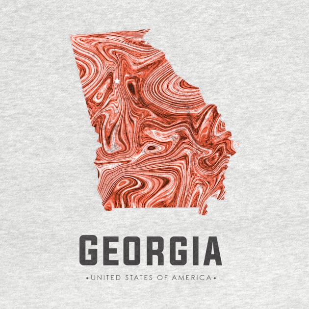 Georgia state map abstract brown by StudioGrafiikka